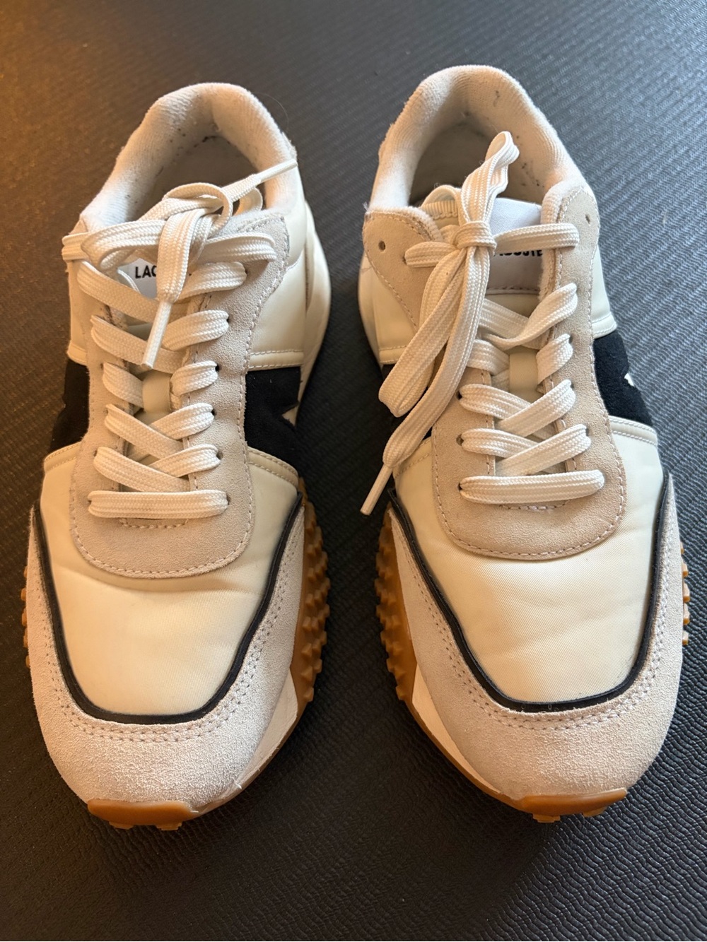 Women’s Beige and Black Athletic Sneakers